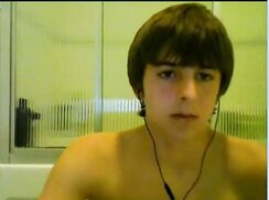 Skype call on hold but not for long big load in own mouth