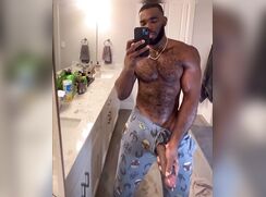 Marshall plays with is monster dick