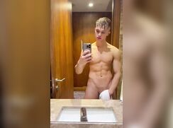 Sabian: Blond admires his hot body twink porn
