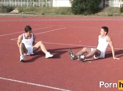 boys on the track team