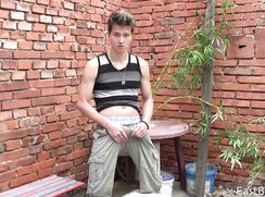 hot backyard handjob