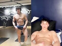 cute fit tiktoker on tiktok and his private show boys sexy