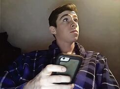 Empty Your Balls - Shaved Ginger Guy with a huge cock cums on webcam - AI Enhanced