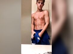 OPENING UP HIS BLOND COLLEGE TWINK HOLE