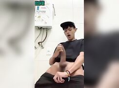 Sabian: Boy wanks his fat cock and has a big cumshot