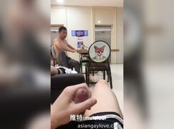ASIAN TEEN JERKS OFF IN A HOSTEL IN FRONT OFF OTHER PEOPLE