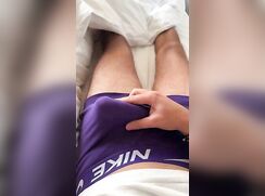 British lad morning cum in boxers