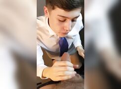 Boy sucking dad office twink porn