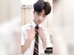 Sabian: Asian boy strips and wanks