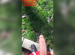 Black stud with huge cock finds someone jacking off at the public park