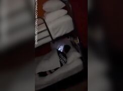 Risky jerk in hostel late at night