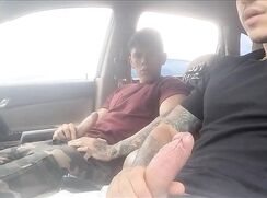 Tattooed guy cumpilation