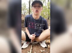 Oguy Boy cums outside