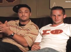 2 Frat guys jerk their big dicks together