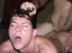 Twink Takes It Rough From Daddy With Spit Swap Chaser boys porn (no sound)