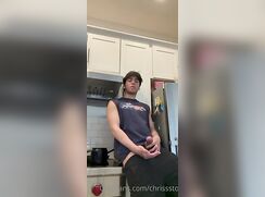 Cute tiktok boy eat his own cum