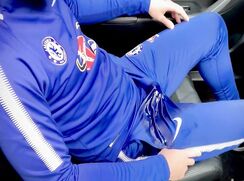 Desperate piss in trackies