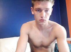 cute blonde chating selfie cam jerking off