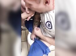 Twink Cums As He Sucks Off A Stranger In Public Toilets boys porn