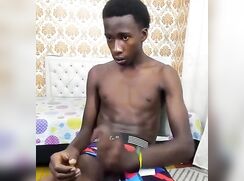 African guy having fun