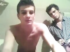 Gray; Brothers wank together on cam Vintage
