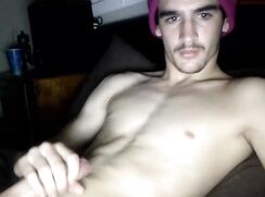 sexy skater wanking bed cam
