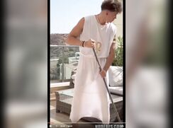 Sabian: Hot Pool boy with visible big hanging cock