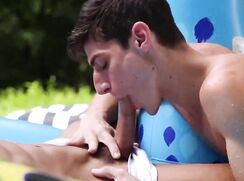 the pool in Summer Gay Boys Porn