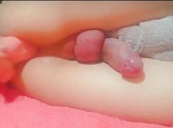 Dnz twink cums with his toy