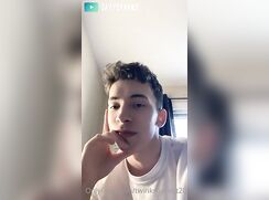 Spraying cum over my body