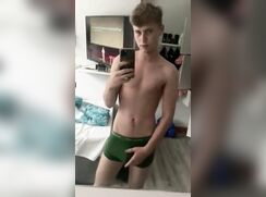 cute blonde several vids of his show jerking off big cumshot  on his chest