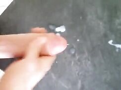 Uncut French Twink Jerks Shaved Cock and Cums boys porn