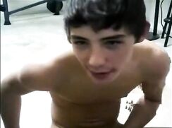 Naked boy on cam stroked by friend