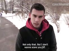 Snow day straight college boys paid sex