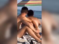 Nudist beach handycam fun