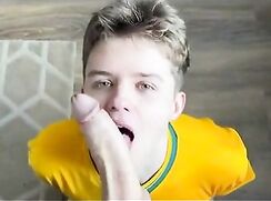 cute amateur twink boy big cock blowjob bareback