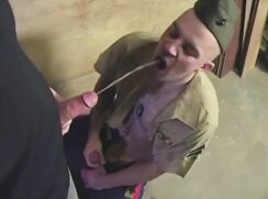 Thirsty soldier from the tap