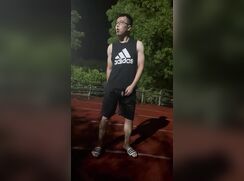 Japanese twink exposed outdoor