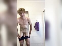 cute dirty swedy aussie strip shower show