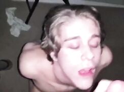 Blond Femboy Tied Up and Used