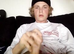 cute blonde chill wanking off chat