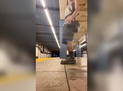 Cute black boy the subway station