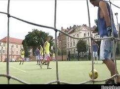 football team bareback orgy