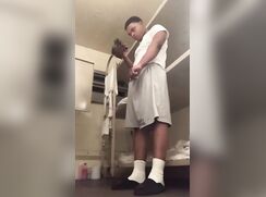 My new bunk mate caught me jacking of so I asked him if he would like to join