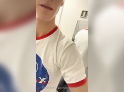 Exposing my nice uncut cock and crack at 35000 feet