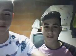 College Guys enjoy themselves in their dorm room - AI Enhanced