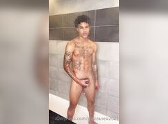 Sexy light skin BBC jerk and cum