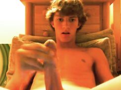 cute blonde jacking off on bathroom floor