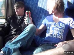 Having fun in train Ton & William