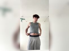 Beefy Boy Shows His Ass and Jerks (No Cum)